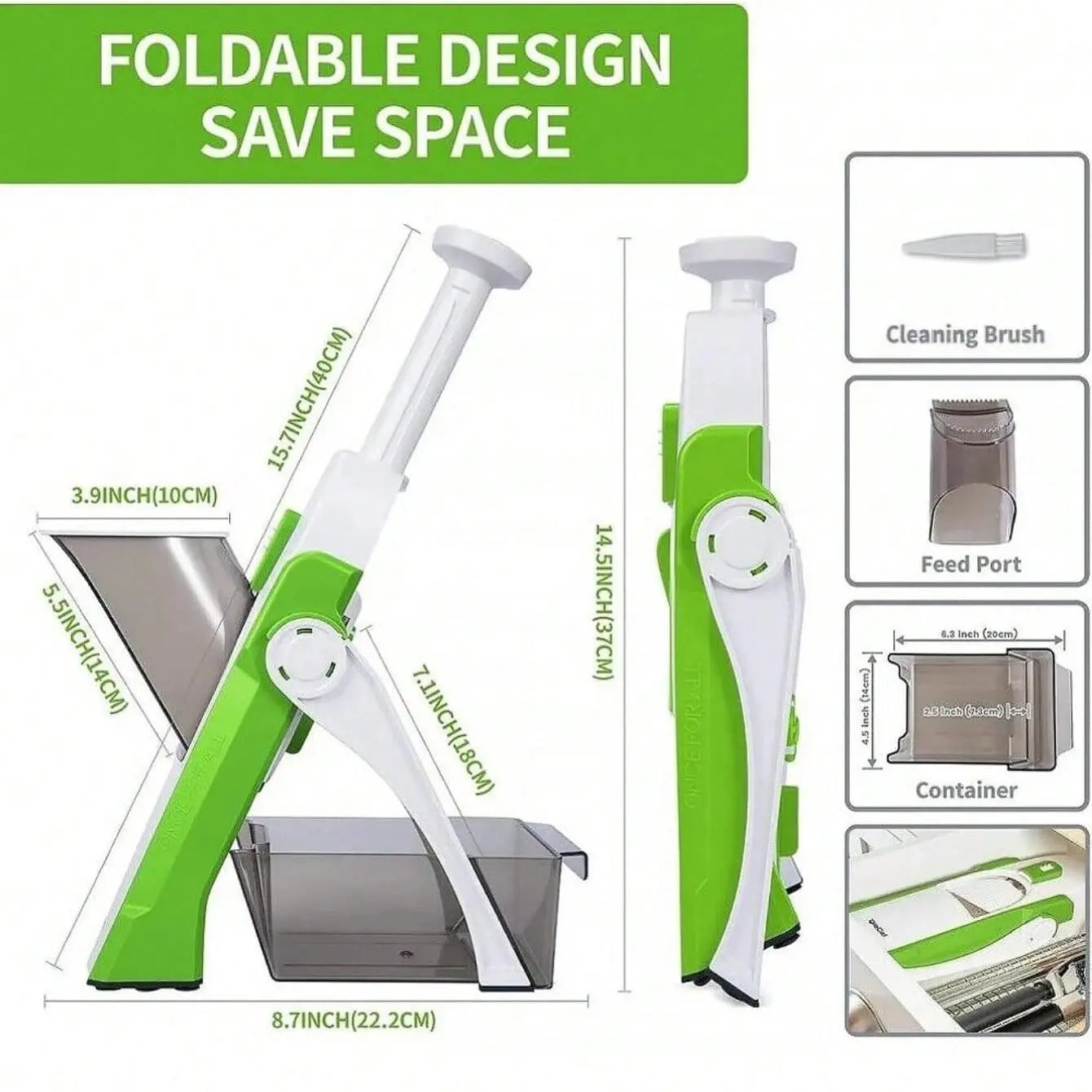 Upgraded Safety Mandolin Slicer, Vegetable Cutting Slicer, Vegetable Chopper, Potato Slicer, Four Modes, Adjustable Thickness Food Cutter, Kitchen Grinder, Kitchen Gadgets