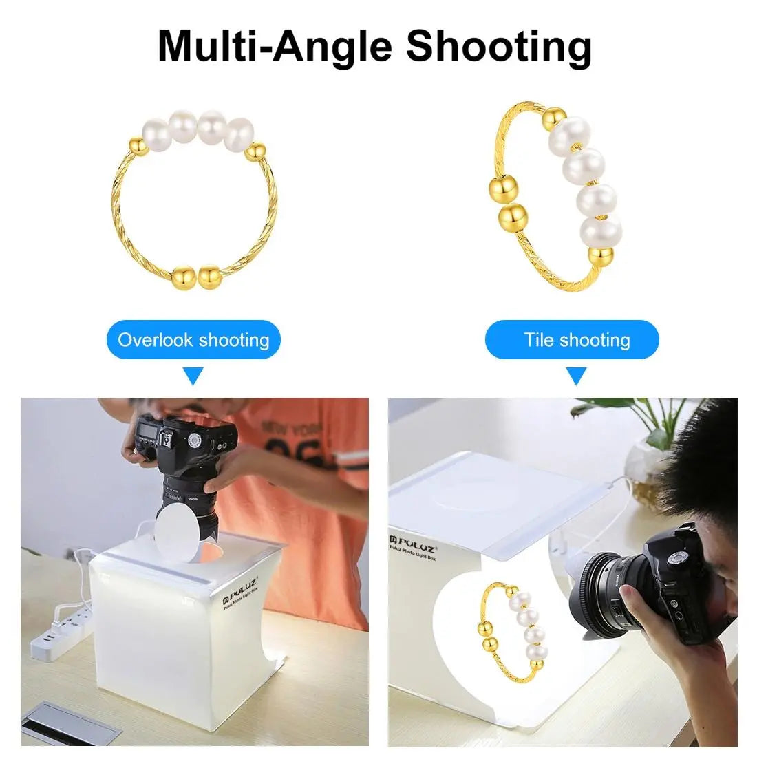 Portable Mini Light Room with USB Cable & Backdrops, Foldable Light Box, Photo Studio Photography Lighting Tent Kit, Mini Shooting Tent, Camera Accessories